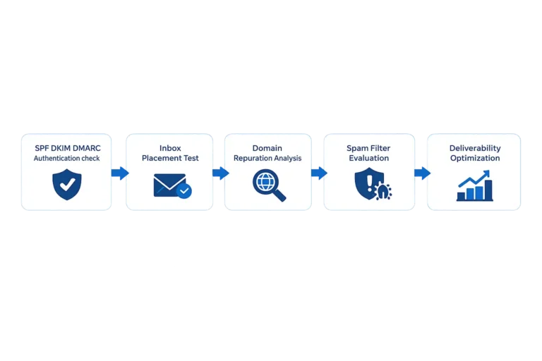 email deliverability testing process diagram